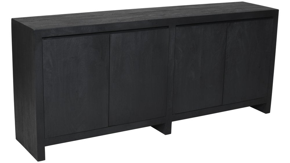Graphite Distressed Reclaimed Wood Sideboard with Four Doors - 84-inch