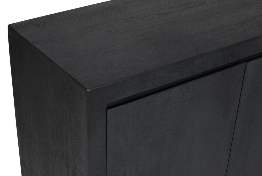 Graphite Distressed Reclaimed Wood Sideboard with Four Doors - 84-inch