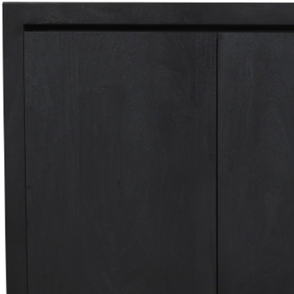Graphite Distressed Reclaimed Wood Sideboard with Four Doors - 84-inch