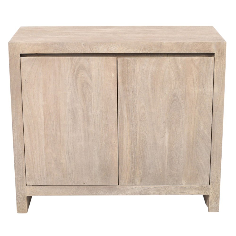Ivory Distressed Reclaimed Wood Sideboard with Two Doors - 42-inch