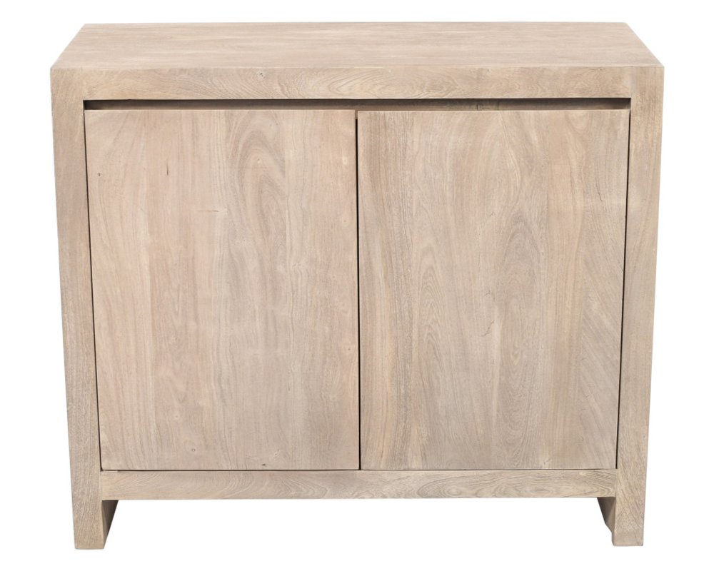 Ivory Distressed Reclaimed Wood Sideboard with Two Doors - 42-inch