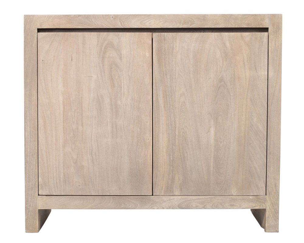 Ivory Distressed Reclaimed Wood Sideboard with Two Doors - 42-inch