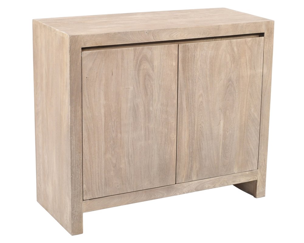 Ivory Distressed Reclaimed Wood Sideboard with Two Doors - 42-inch