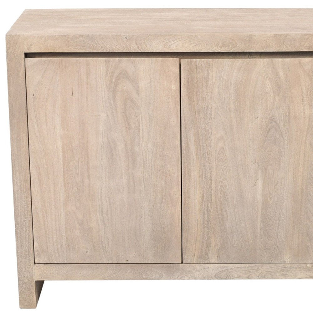 Ivory Distressed Reclaimed Wood Sideboard with Two Doors - 42-inch