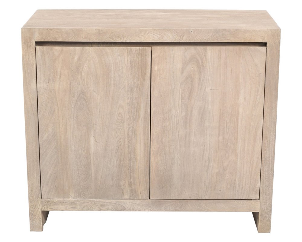 Ivory Distressed Reclaimed Wood Sideboard with Two Doors - 42-inch