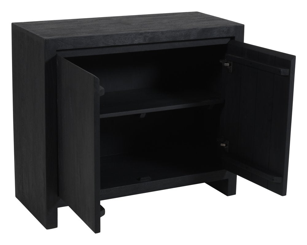Graphite Distressed Reclaimed Wood Sideboard with Two Doors - 42-inch