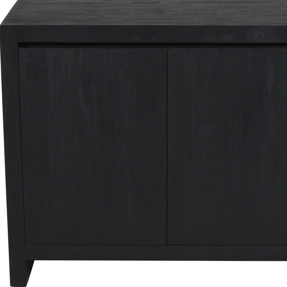 Graphite Distressed Reclaimed Wood Sideboard with Two Doors - 42-inch