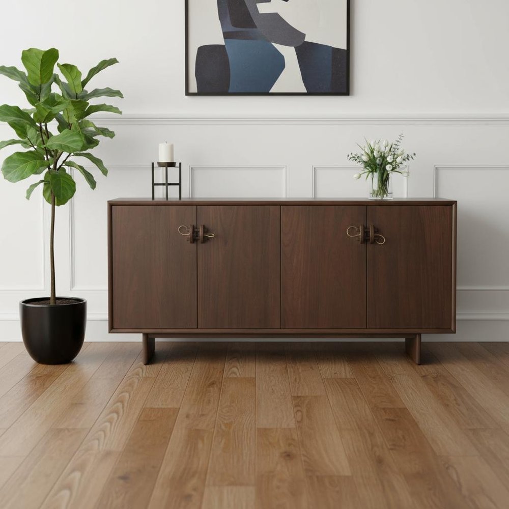 Brown Sideboard Soft Close with Four Doors - 71-inch