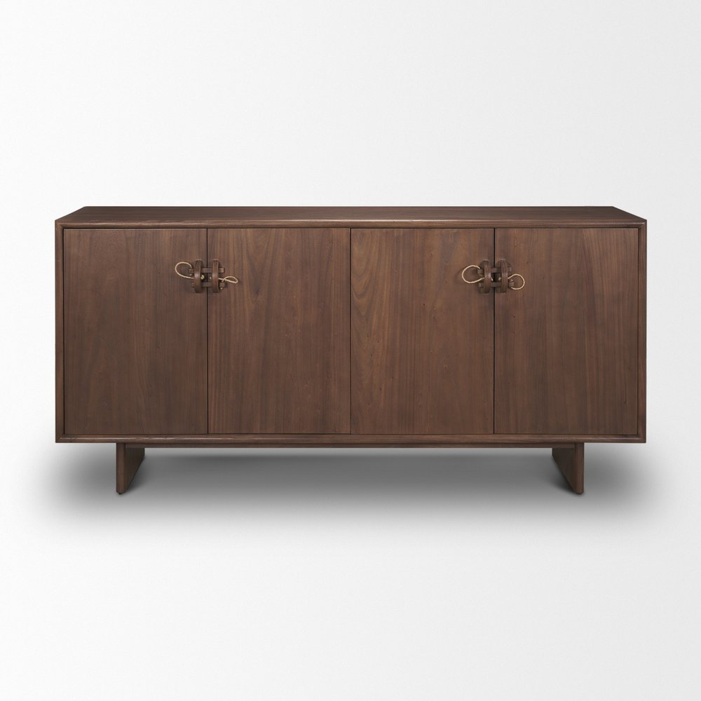 Brown Sideboard Soft Close with Four Doors - 71-inch