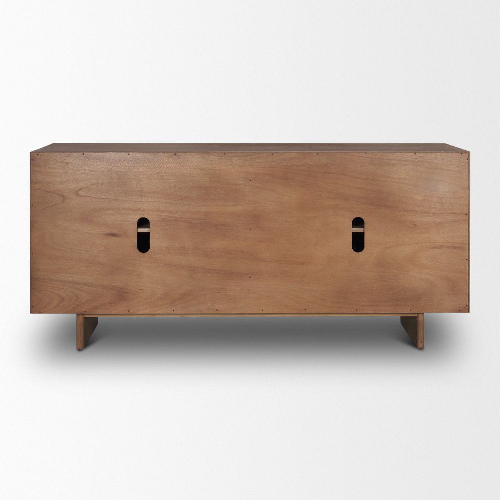 Brown Sideboard Soft Close with Four Doors - 71-inch