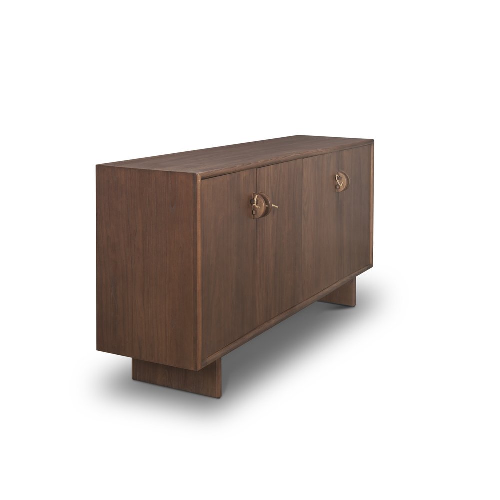 Brown Sideboard Soft Close with Four Doors - 71-inch