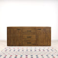 Chestnut Distressed Solid Wood Three Drawer Sideboard with Two Doors - 71-inch