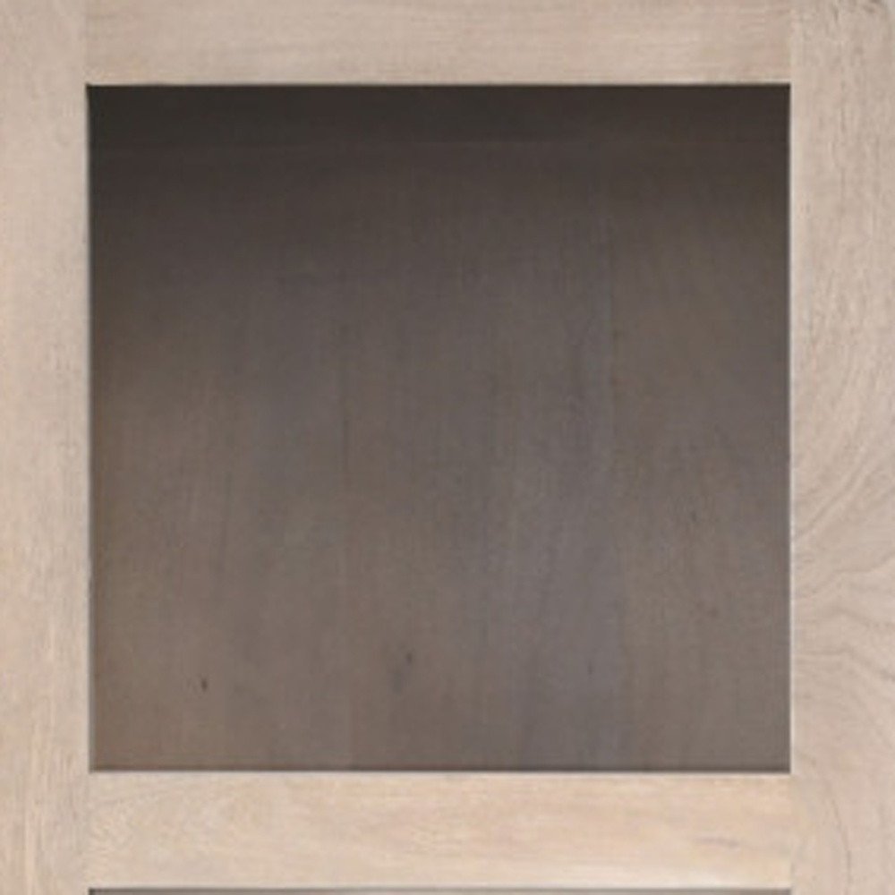 Ivory Distressed Solid Wood Frame Accent Cabinet with Two Doors - 91-inch