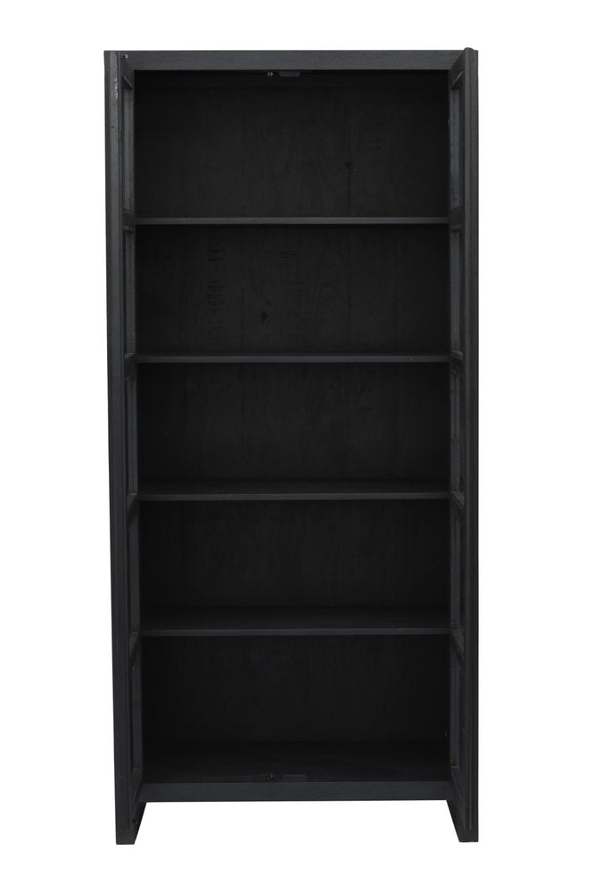 Graphite Distressed Solid Wood Frame Accent Cabinet with Two Doors - 91-inch