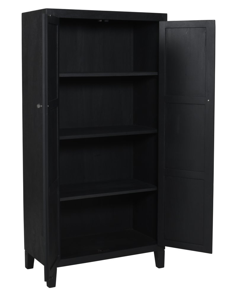 Graphite Solid Wood Accent Cabinet with Two Doors - 36-inch