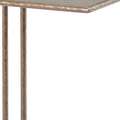 Bronze Mirrored Glass and Steel Free Form Pedestal End Table - 25-inch