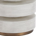White Wood Free Form Pedestal End Table - 22-inch