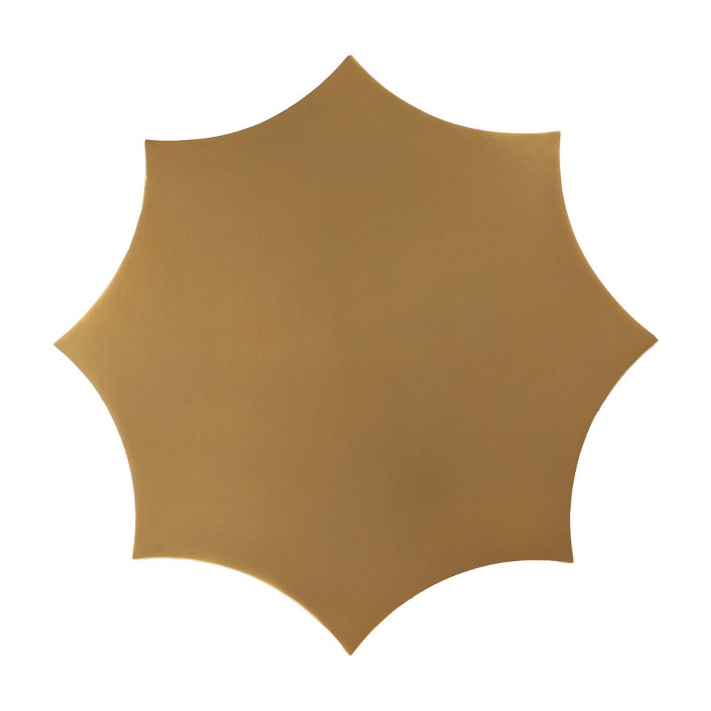 Beige Iron Free Form Pedestal End Table - 20-inch