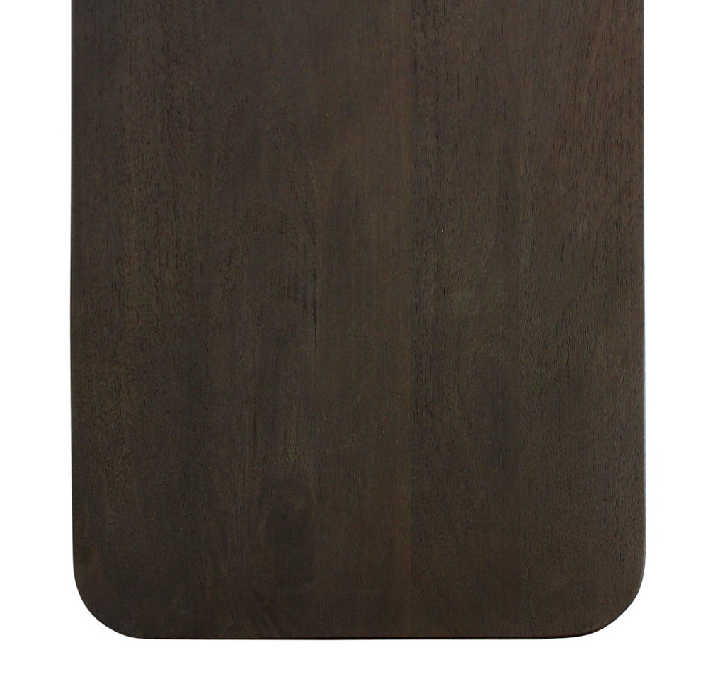 Dark Brown Distressed Solid Wood Sideboard Soft Close with Four Doors - 80-inch