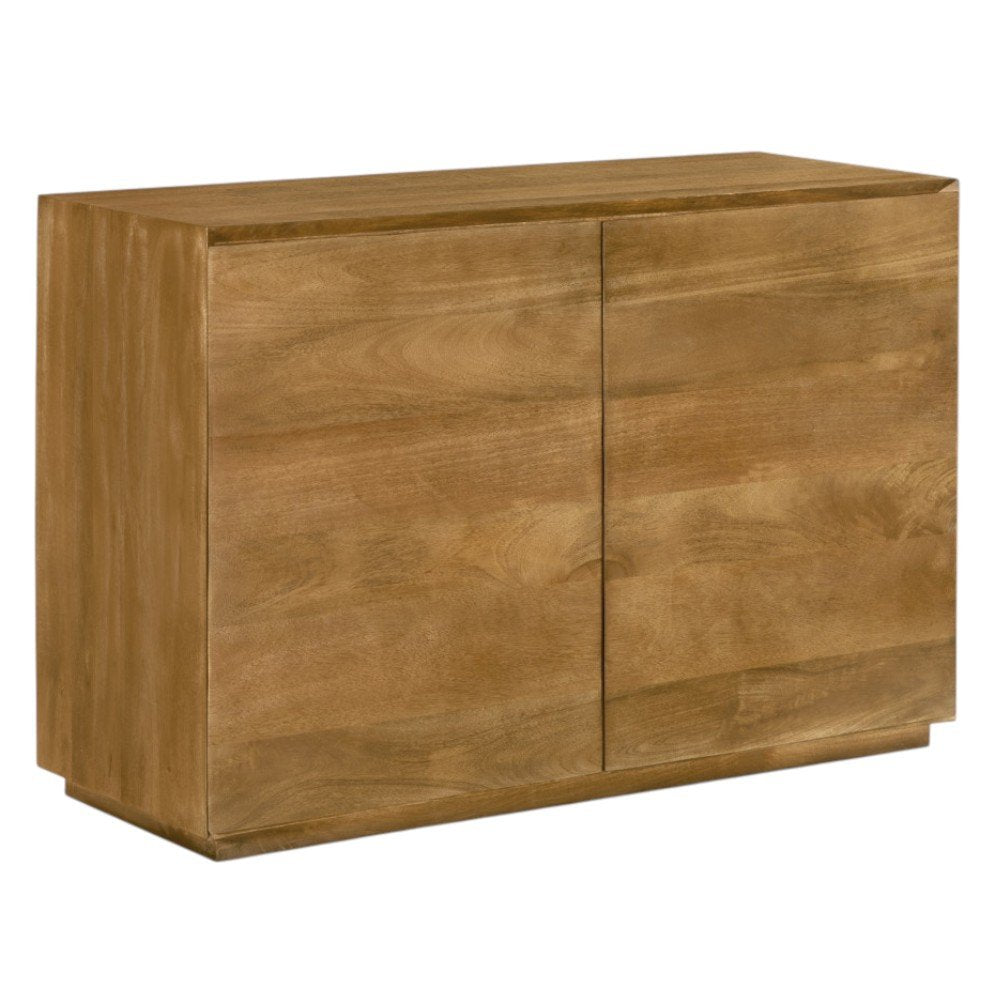 Tan Distressed Solid Wood Sideboard Soft Close with Two Doors - 48-inch