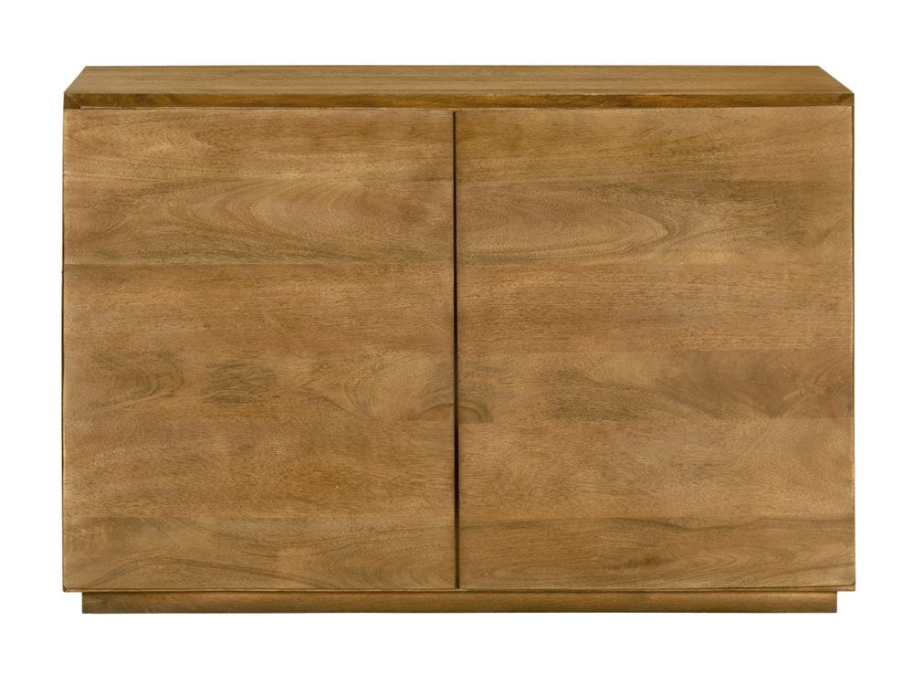 Tan Distressed Solid Wood Sideboard Soft Close with Two Doors - 48-inch