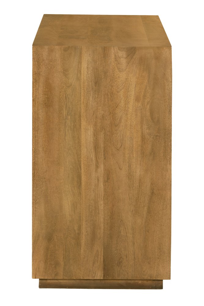 Tan Distressed Solid Wood Sideboard Soft Close with Two Doors - 48-inch