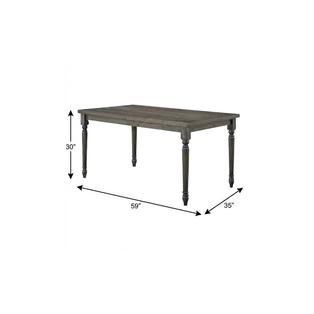 Gray Wood Dining Table - 59-inch
