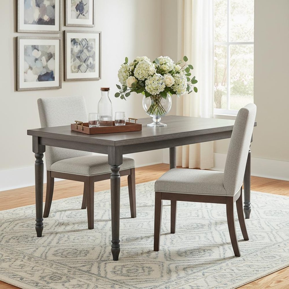 Gray Wood Dining Table - 59-inch