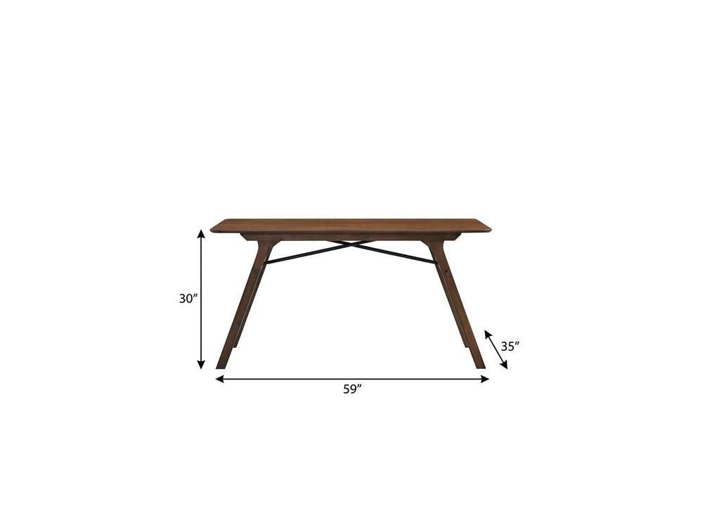 Walnut Wood Dining Table - 59-inch