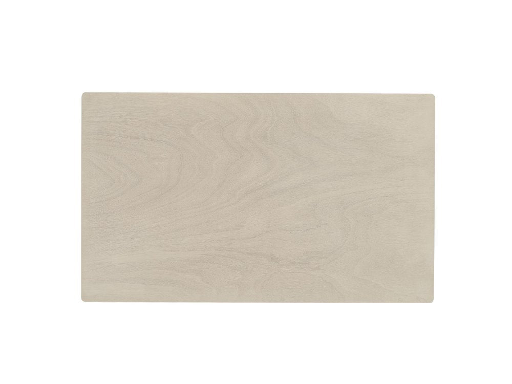 Antiqued White Wood Dining Table - 59-inch