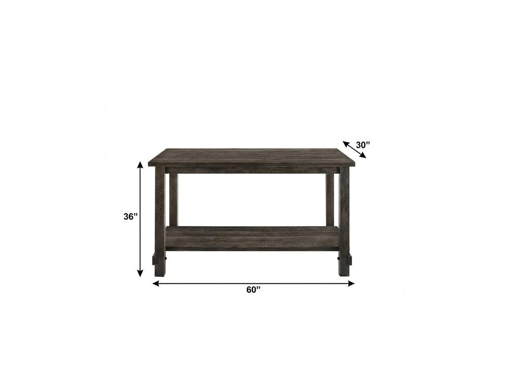 Gray Wood Dining Table - 60-inch