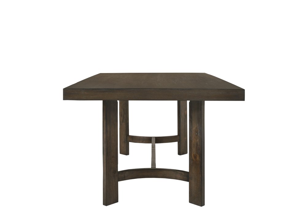 Espresso Wood Trestle Base Dining Table - 70-inch