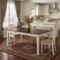 Oak and Cream Wood Dining Table - 78-inch