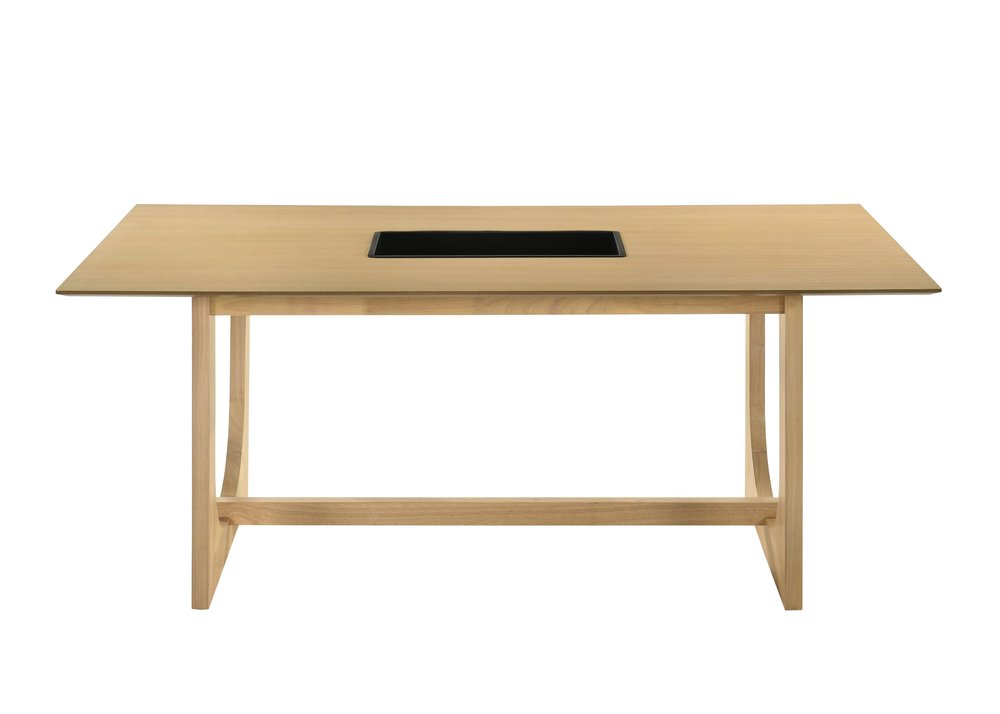 Natural Wood Trestle Base Dining Table - 71-inch
