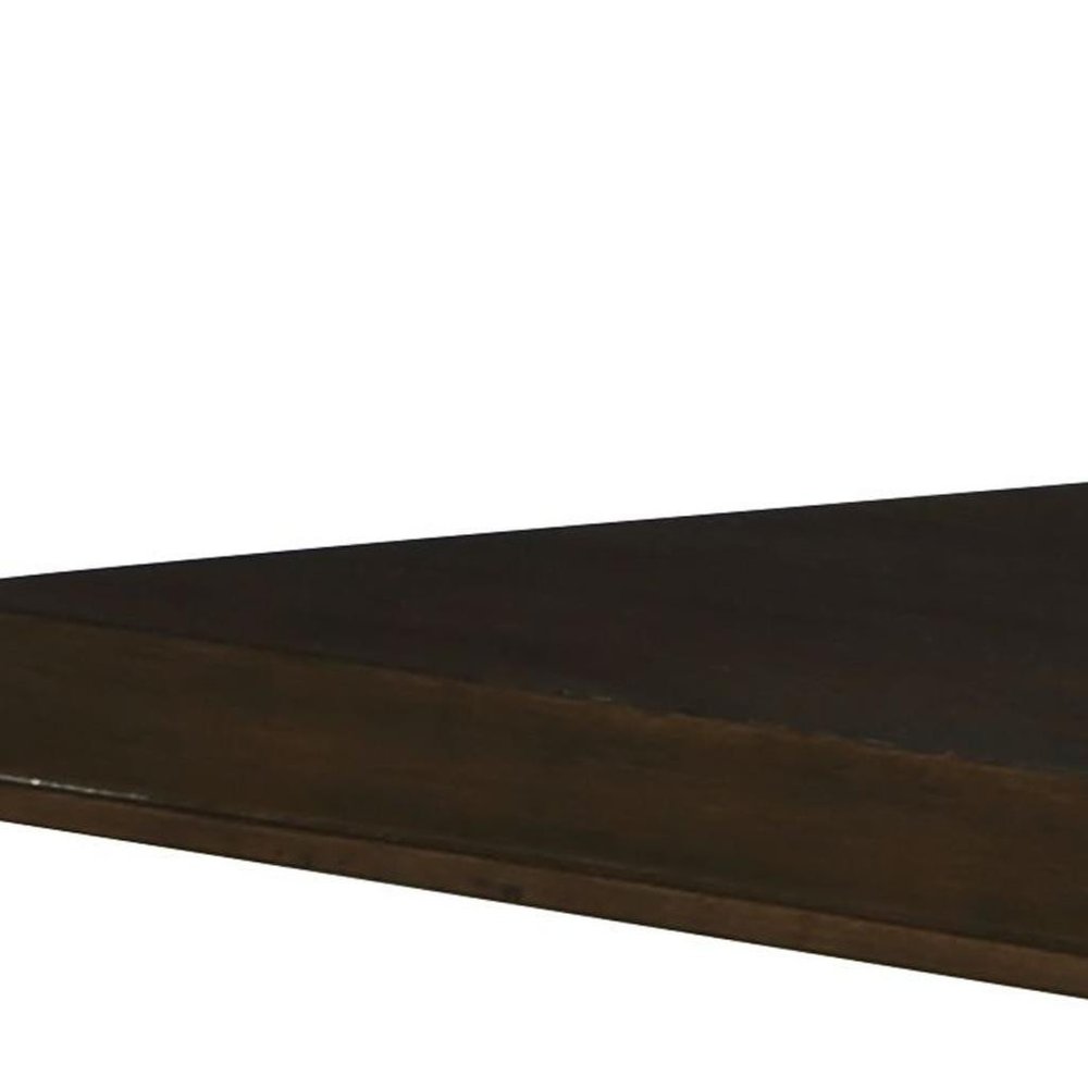 Walnut and White Wood Removable Leaf Double Pedestal Base Extendable Dining Table