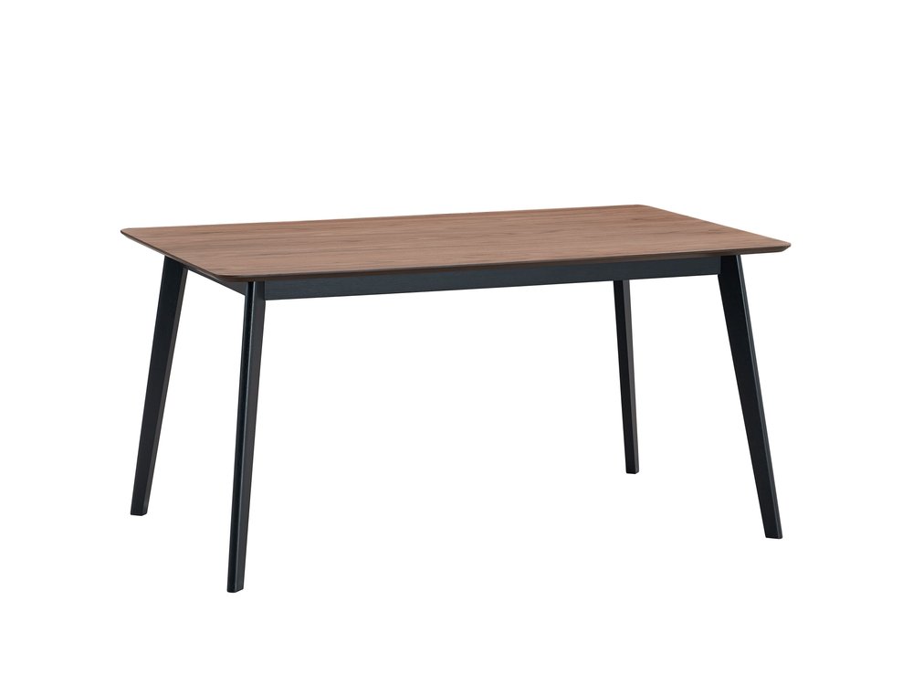 Walnut and Black Wood Dining Table - 59-inch