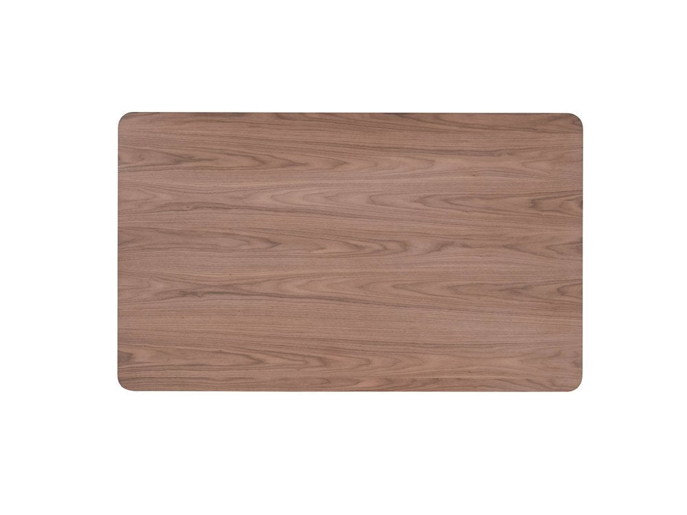 Walnut and Black Wood Dining Table - 59-inch