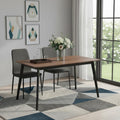 Walnut and Black Wood Dining Table - 59-inch