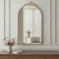 Gold Metal Arch Accent Mirror - 34-inch