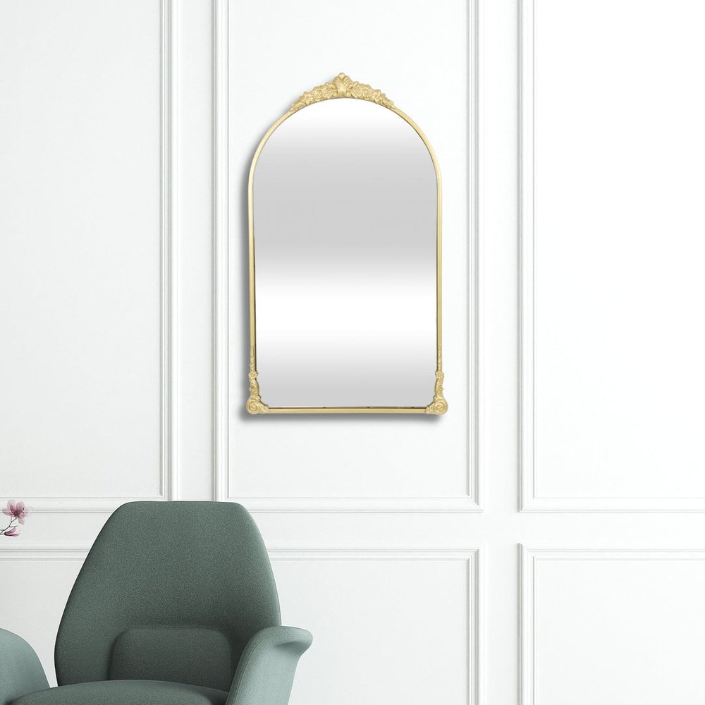 Gold Metal Arch Accent Mirror - 34-inch