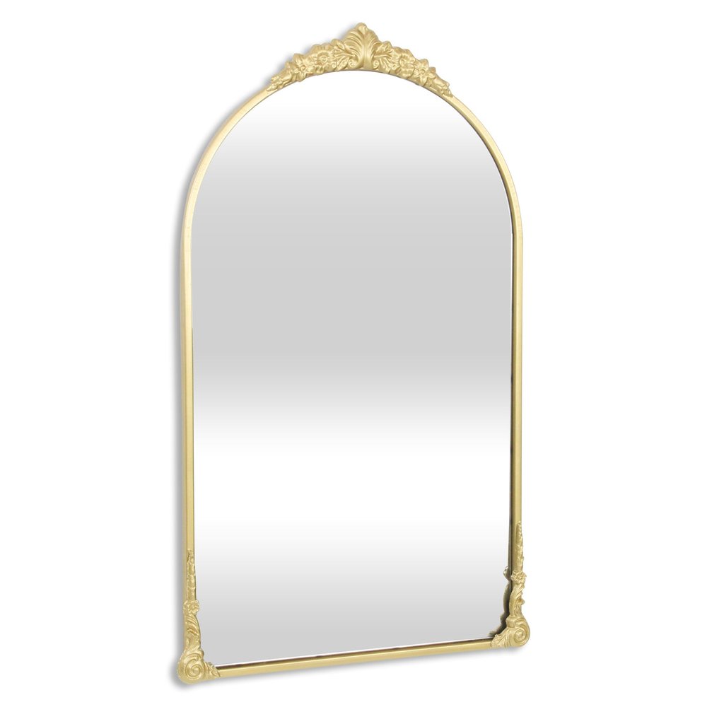 Gold Metal Arch Accent Mirror - 34-inch