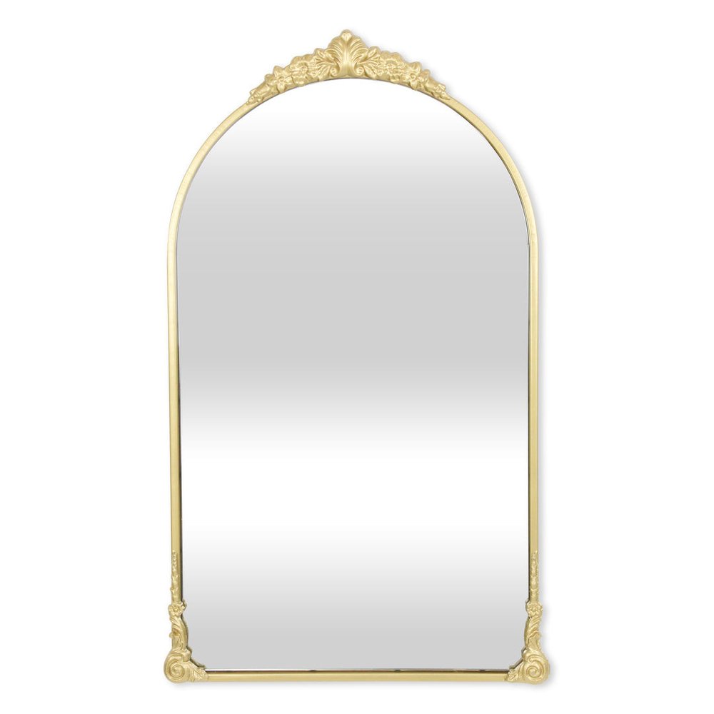 Gold Metal Arch Accent Mirror - 34-inch