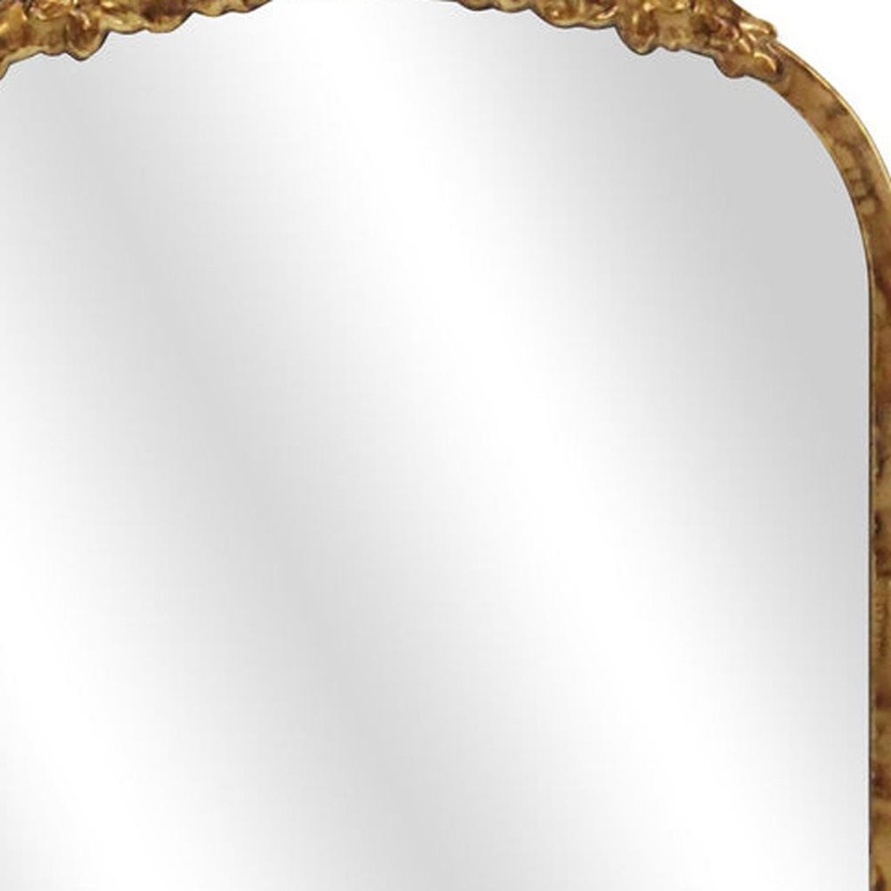 Gold Metal Arch Accent Mirror - 16-inch