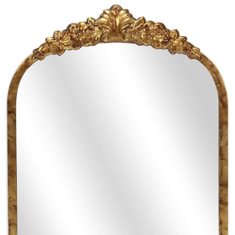 Gold Metal Arch Accent Mirror - 16-inch