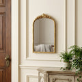 Gold Metal Arch Accent Mirror - 16-inch