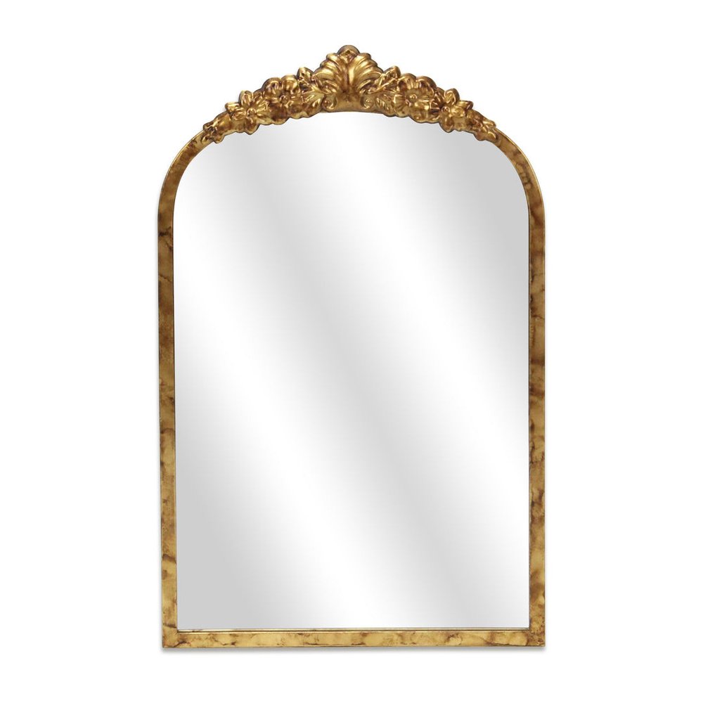 Gold Metal Arch Accent Mirror - 16-inch