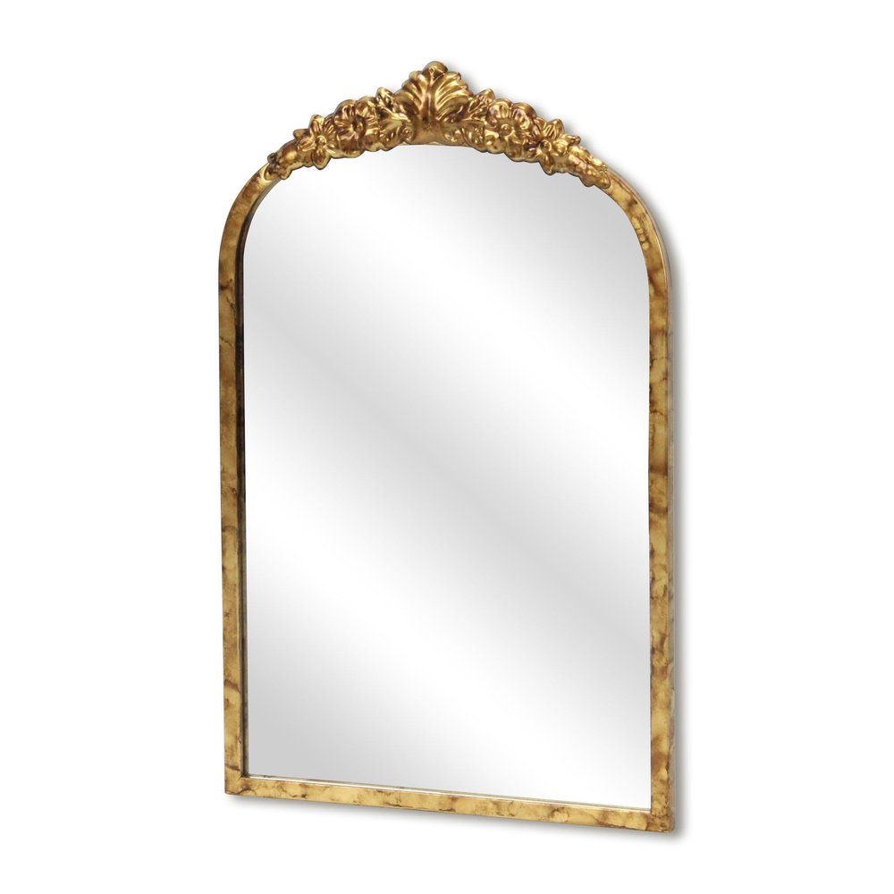 Gold Metal Arch Accent Mirror - 16-inch