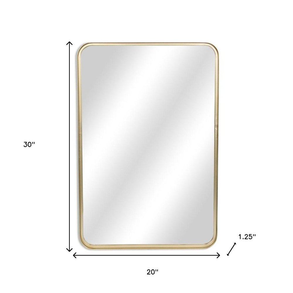 Gold Metal Accent Mirror - 30-inch