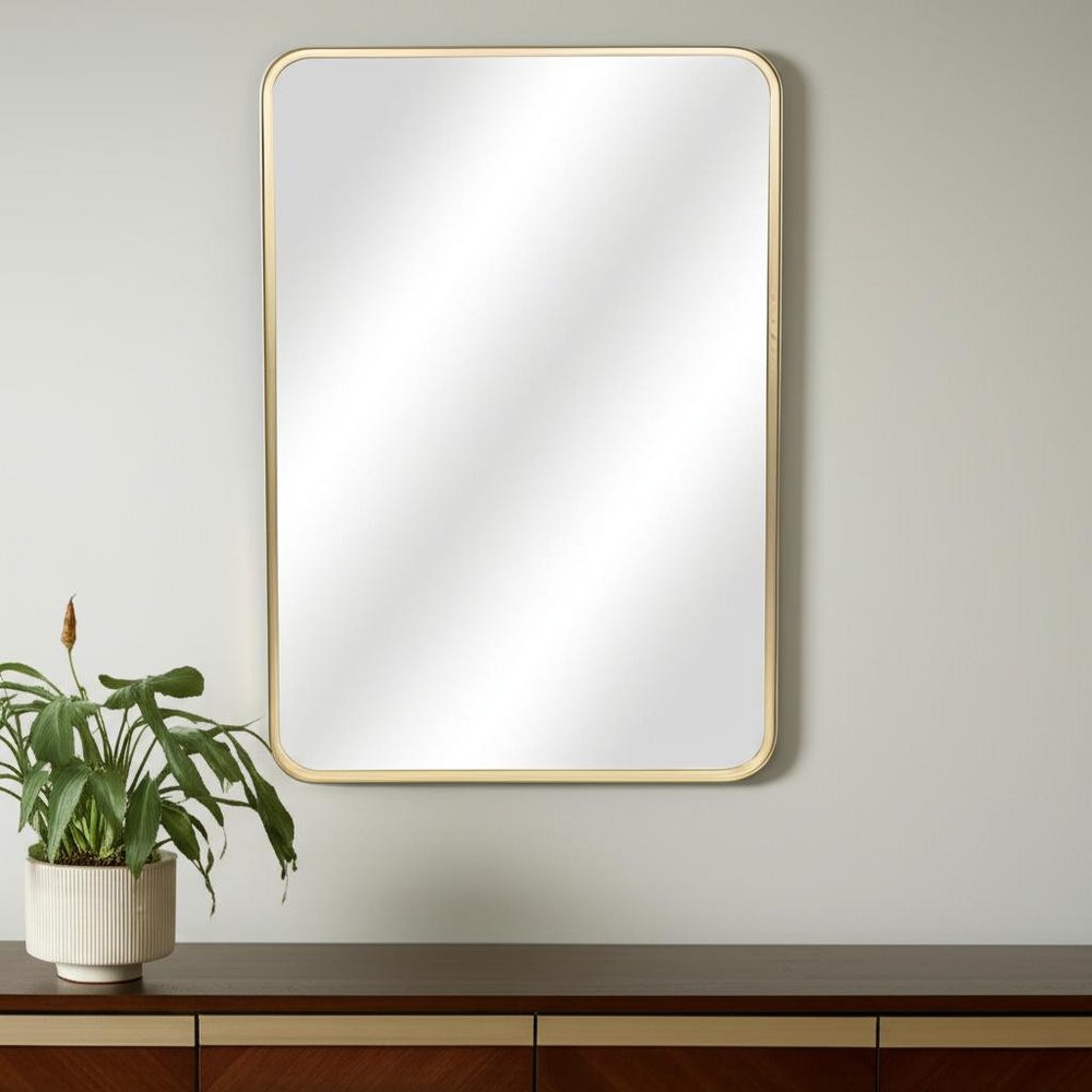 Gold Metal Accent Mirror - 30-inch