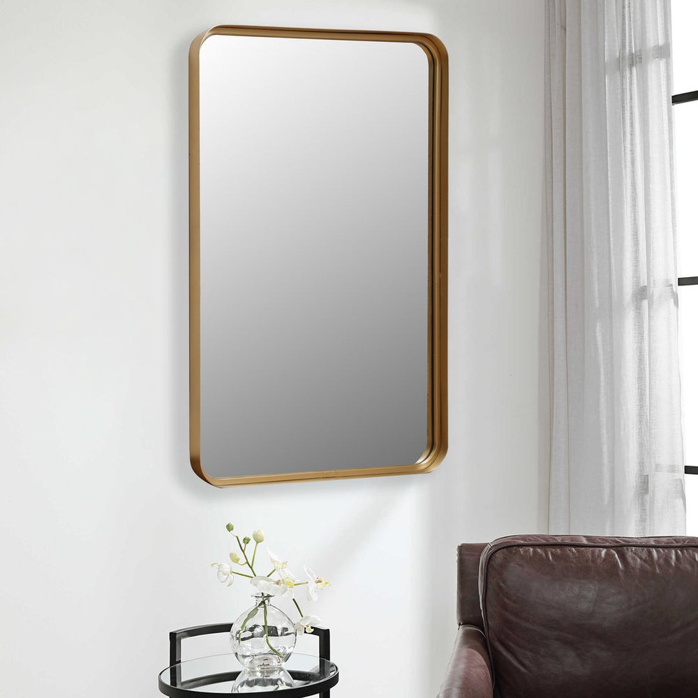Gold Metal Accent Mirror - 30-inch